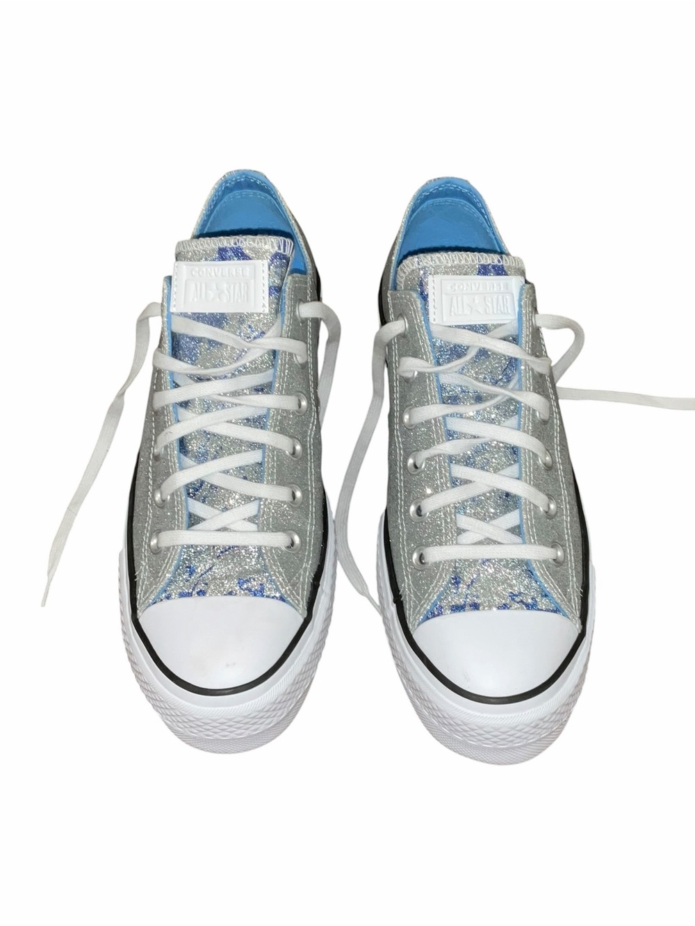 Converse Chuck Taylor All Star Lift Hybrid Shine Glitter Platform Shoes W 9.5